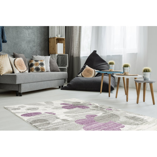 Latitude Run® Garay Floral Gray Area Rug & Reviews Wayfair